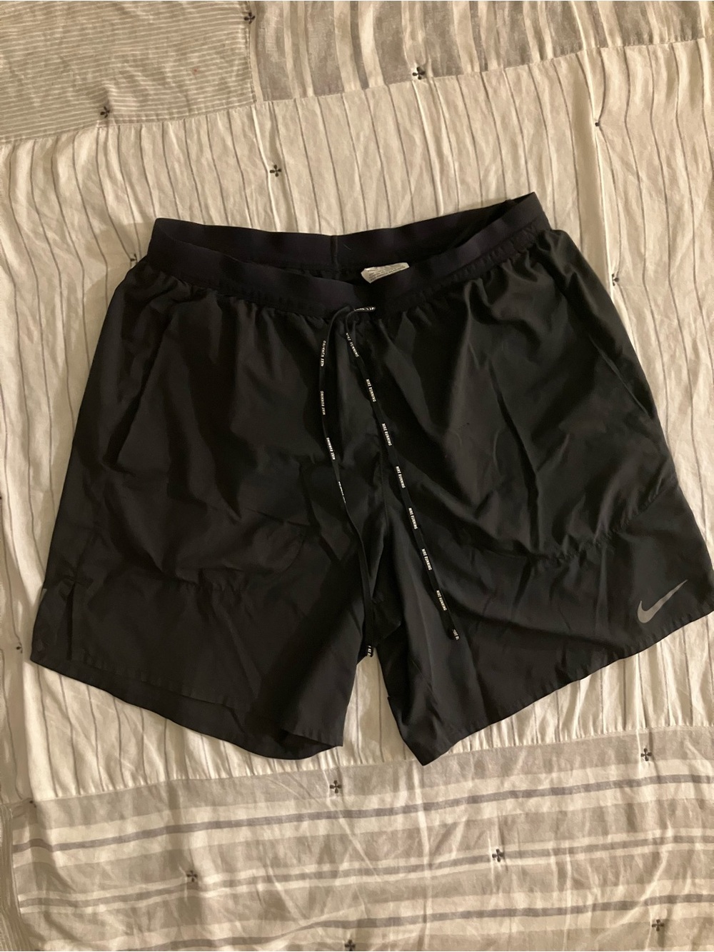 Nike Black Performance Shorts with Reflective Swoosh - Picture 2 of 6